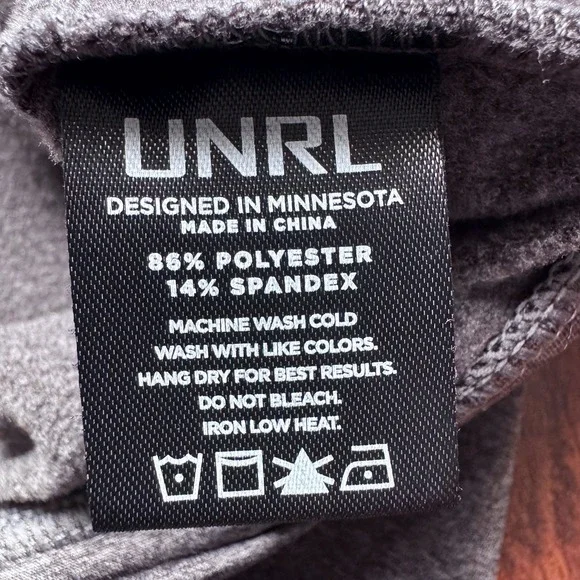 UNRL Crossover Hoodie II Charcoal Grey Men's L Stretch Performance Sports Gym - Picture 12 of 16